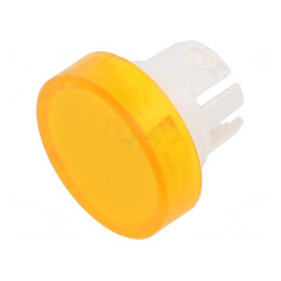 Lentilă Buton 22mm Transparent Galben Plastic | Electronic-mag.ro | Componente Electronice