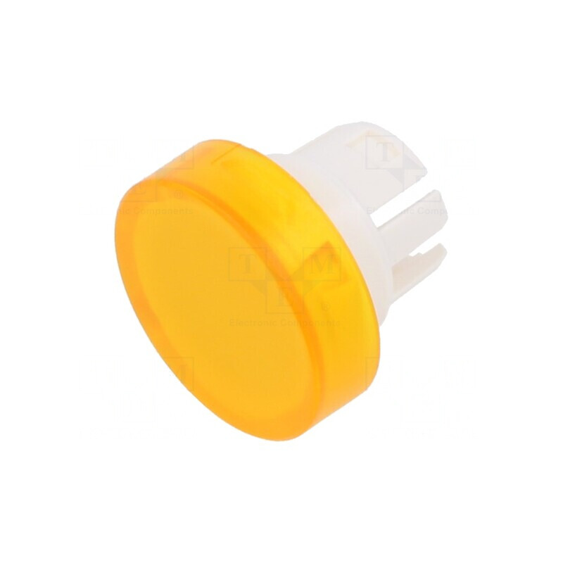Lentilă Buton 22mm Transparent Galben Plastic | Electronic-mag.ro | Componente Electronice