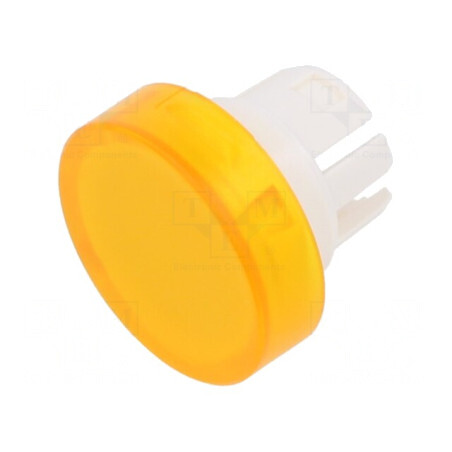 Lentilă Buton 22mm Transparent Galben Plastic | Electronic-mag.ro | Componente Electronice