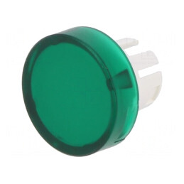 Lentilă Buton 22mm Transparentă Verde Plastic | Electronic-mag.ro | Componente Electronice