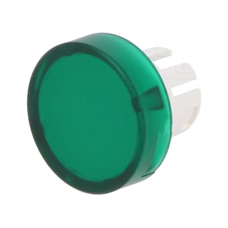 Lentilă Buton 22mm Transparentă Verde Plastic | Electronic-mag.ro | Componente Electronice