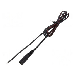 Cablu DC 5,5/2,5mm Negru 2m | Electronic-mag.ro | Componente Electronice