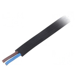 Cablu Electric 2x1,5mm2 Gumă Negru 300V