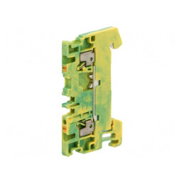 Conector Șine 1.5mm2 1 Piste 2 Borne Galben-Verde | Electronic-mag.ro | Componente Electronice