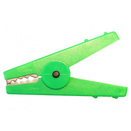Bornă crocodil verde 30A 16mm
