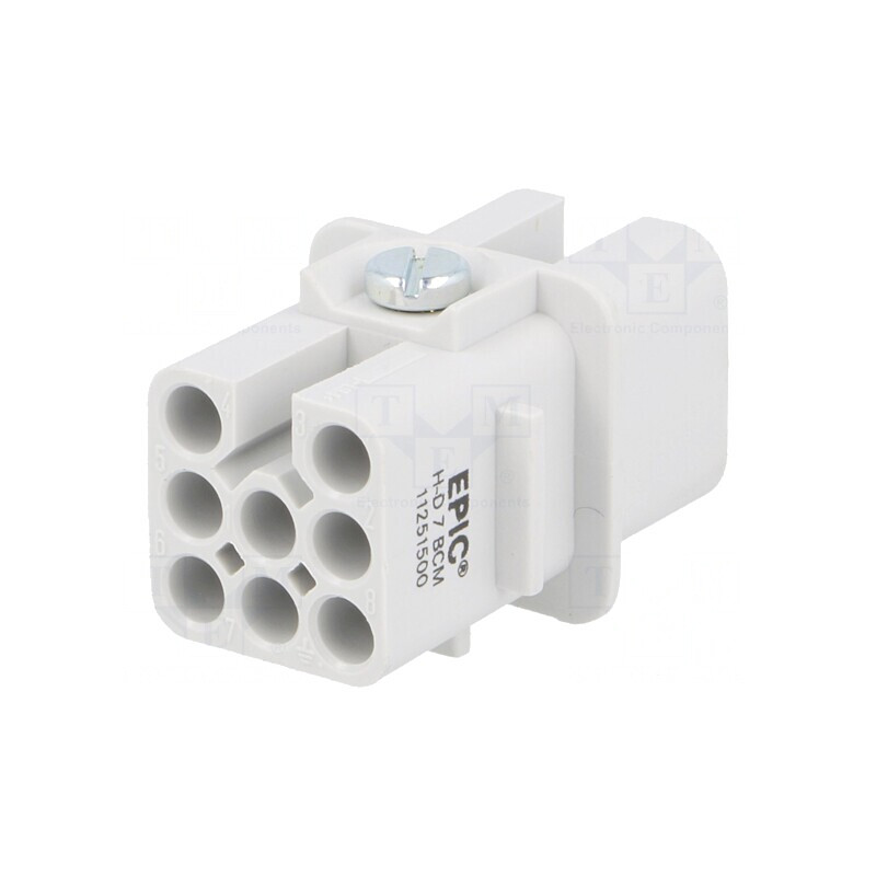 Conector HDC Mamă EPIC 8 7 PE H-A 3 10A | Electronic-mag.ro | Componente Electronice