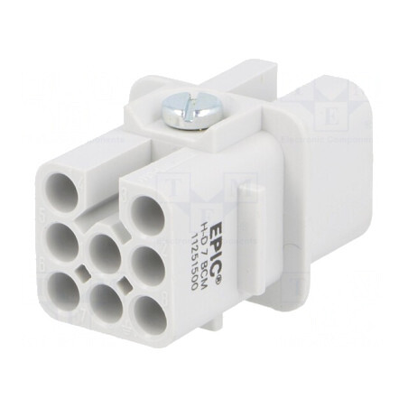 Conector HDC Mamă EPIC 8 7 PE H-A 3 10A | Electronic-mag.ro | Componente Electronice