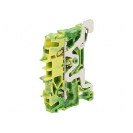 Șină de Îmbinare 1 Pista 2 Borne Galben-Verde 0,25-4mm² | Electronic-mag.ro | Componente Electronice