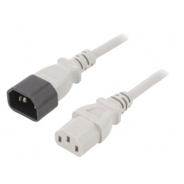 Cablu Alimentare IEC C13 C14 1,8m Gri 10A | Electronic-mag.ro | Componente Electronice