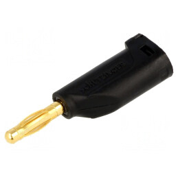 Mufă Banană 4mm 16A Neagră pentru Cablu 4mm | Electronic-mag.ro | Componente Electronice