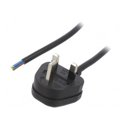 Cablu Alimentare 3x1mm2 1m Negru 13A 250V | Electronic-mag.ro | Componente Electronice