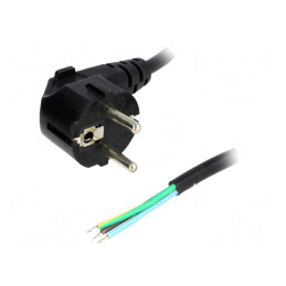 Cablu Alimentare 3x1mm2, 1.8m, Ștecăr Unghiular | Electronic-mag.ro | Componente Electronice