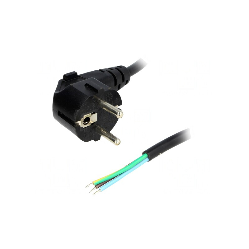 Cablu Alimentare 3x1mm2, 1.8m, Ștecăr Unghiular | Electronic-mag.ro | Componente Electronice