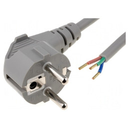Cablu Alimentare 3x1mm2 cu Ştecăr Unghiular 1.8m | Electronic-mag.ro | Componente Electronice