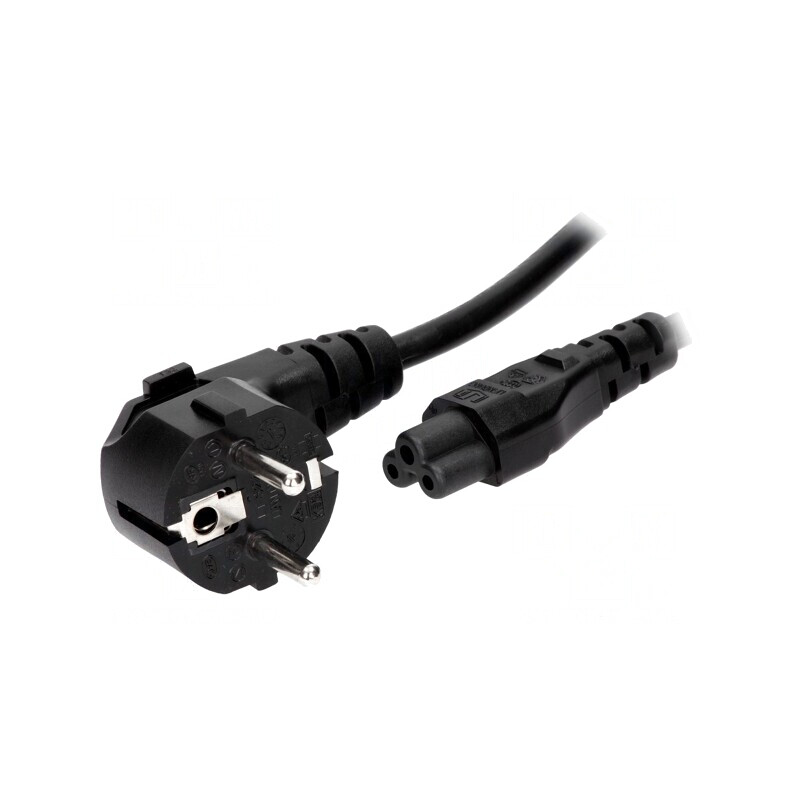 Cablu Alimentare 3x0,75mm2 cu Ștecăr în Unghi și Conector IEC C5 | Electronic-mag.ro | Componente Electronice Cablu Alimentare 3x0,75mm2 cu Ștecăr în Unghi și Conector IEC C5 | Electronic-mag.ro | Componente Electronice