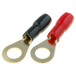 Terminale Inelare Izolate M8 Aurit 4mm2 20 Bucăți | Electronic-mag.ro | Componente Electronice