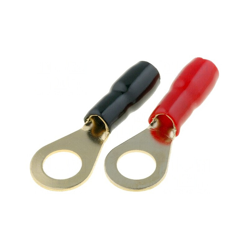 Terminale Inelare Izolate M8 Aurit 4mm2 20 Bucăți | Electronic-mag.ro | Componente Electronice