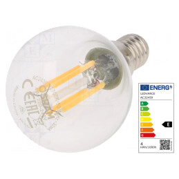 Lampă LED E14 4W Alb Cald 470lm 2700K