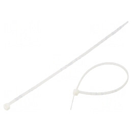 Colier de strângere poliamidă 200mm x 3,6mm naturală | Electronic-mag.ro | Componente Electronice