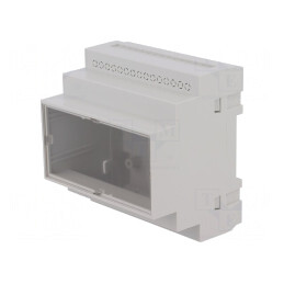 Carcasă pentru șină DIN, polistiren gri, 90x87x65mm | Electronic-mag.ro | Componente Electronice