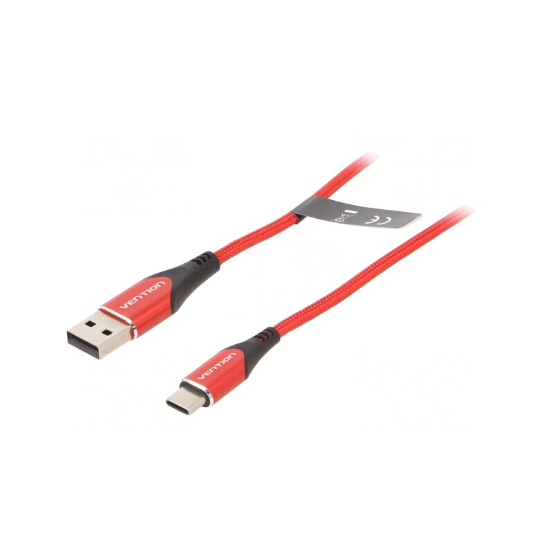 Cablu USB 2.0 A la USB C 1m Roșu 480Mbps | Electronic-mag.ro | Componente Electronice