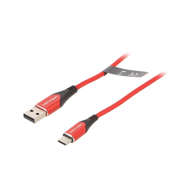 Cablu USB 2.0 USB A la USB C 1,5m roșu | Electronic-mag.ro | Componente Electronice