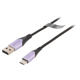 Cablu USB 2.0 USB-A la USB-C 1.5m Negru | Electronic-mag.ro | Componente Electronice