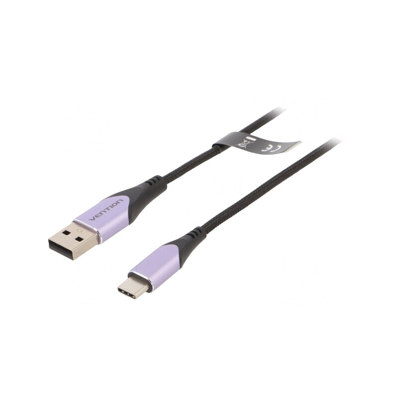 Cablu USB 2.0 USB-A la USB-C 1.5m Negru | Electronic-mag.ro | Componente Electronice