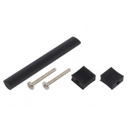 Manetă Aluminiu Negru Mat 30,5mm x 116mm x 15,5mm | Electronic-mag.ro | Componente Electronice