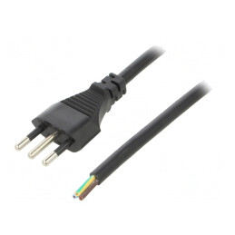 Cablu Electric 3x1mm2 PVC 1,8m Negru 10A | Electronic-mag.ro | Componente Electronice