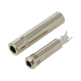 Mufă Jack 6,3mm Stereo Mamă 3 Piste Drept 6mm | Electronic-mag.ro | Componente Electronice