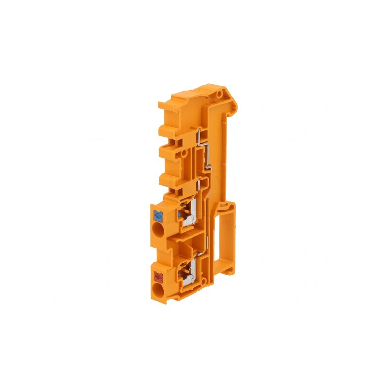 Conector Îmbinare Șine 0,2-4mm2 2 Borne Portocaliu | Electronic-mag.ro | Componente Electronice