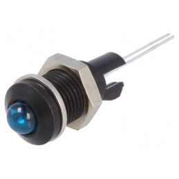Lampă LED Convex Albastru 8mm pentru PCB Alamă