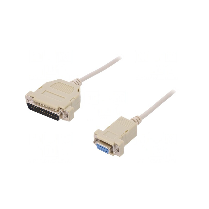 Cablu Adaptor D-Sub 25pin la 9pin 3m Bej | Electronic-mag.ro | Componente Electronice