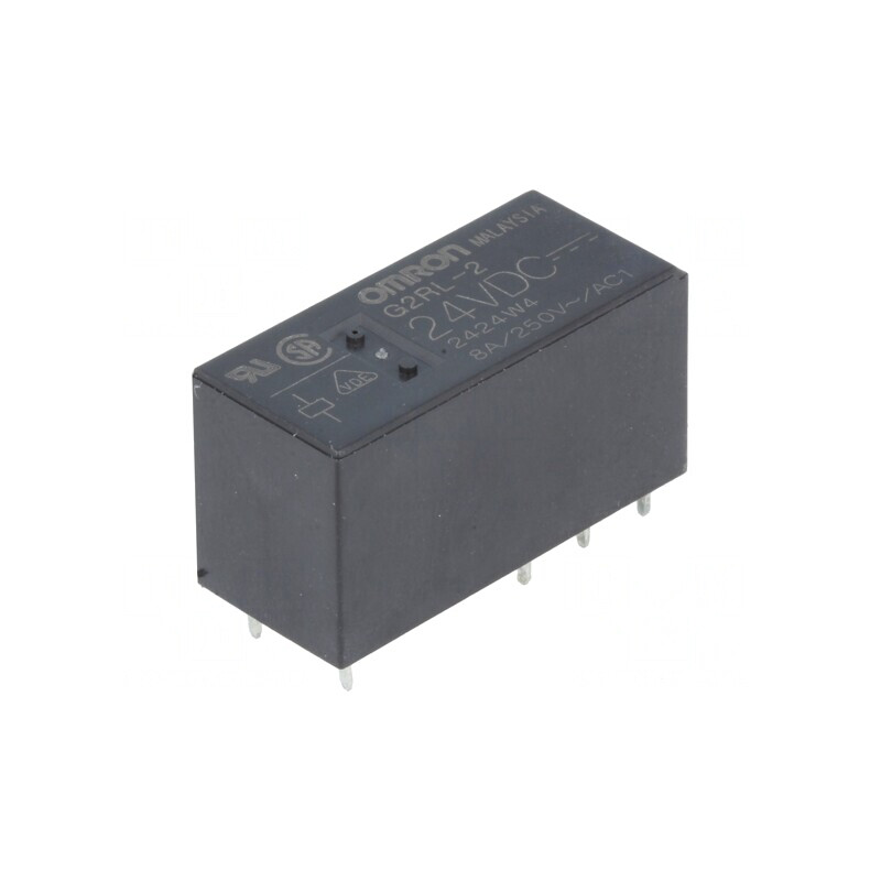 Releu Electromagnetic DPDT 24VDC 8A | Electronic-mag.ro | Componente Electronice
