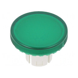 Lentilă Transparentă Verde pentru Buton 22mm Plastic | Electronic-mag.ro | Componente Electronice