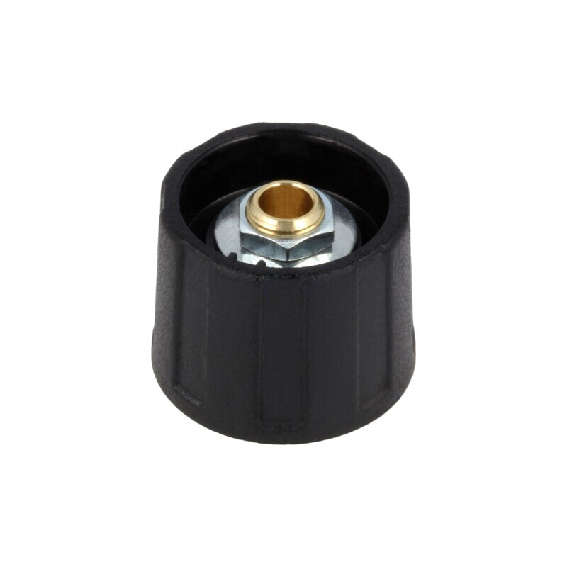 Buton rotativ negru Ø20x15,5mm fără indicator ABS | Electronic-mag.ro | Componente Electronice