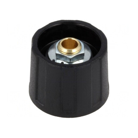 Buton rotativ negru Ø20x15,5mm fără indicator ABS | Electronic-mag.ro | Componente Electronice