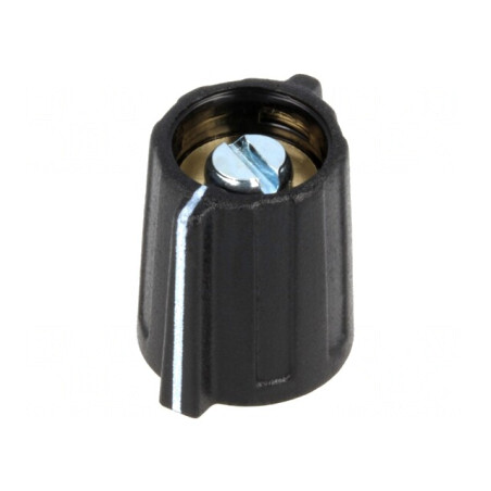 Buton rotativ negru cu indicator 6mm 13x15mm ABS | Electronic-mag.ro | Componente Electronice