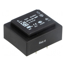 Transformator încapsulat 0,5VA 230V 18V PCB | Electronic-mag.ro | Componente Electronice