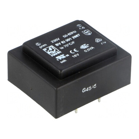 Transformator încapsulat 0,5VA 230V 18V PCB | Electronic-mag.ro | Componente Electronice