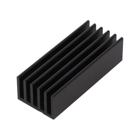 Radiator extrudat cu aripioare negre 50mm x 21mm x 14mm | Electronic-mag.ro | Componente Electronice