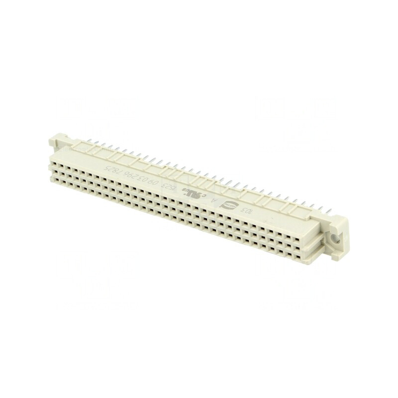 Soclu DIN 41612 tip C mamă 96 PIN THT drept termoplast | Electronic-mag.ro | Componente Electronice