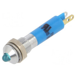 Lampă LED Albastră 24VDC Ø6mm Metal | Electronic-mag.ro | Componente Electronice