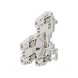 Terminal Îmbinare Șine 0,2-4mm² 2 Piste 4 Borne Gri 5,2mm | Electronic-mag.ro | Componente Electronice