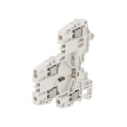 Conector Șine 0,2-4mm2 2 Piste 4 Borne Gri 5,2mm | Electronic-mag.ro | Componente Electronice