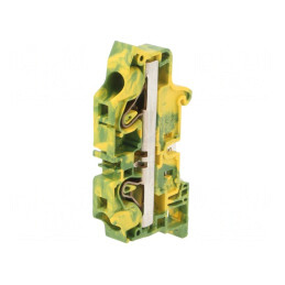 Conector de Șine Galben-Verde 0.5-10mm2 2 Borne | Electronic-mag.ro | Componente Electronice
