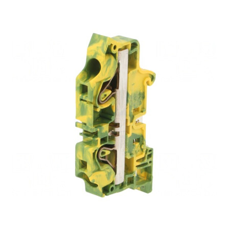 Conector de Șine Galben-Verde 0.5-10mm2 2 Borne | Electronic-mag.ro | Componente Electronice