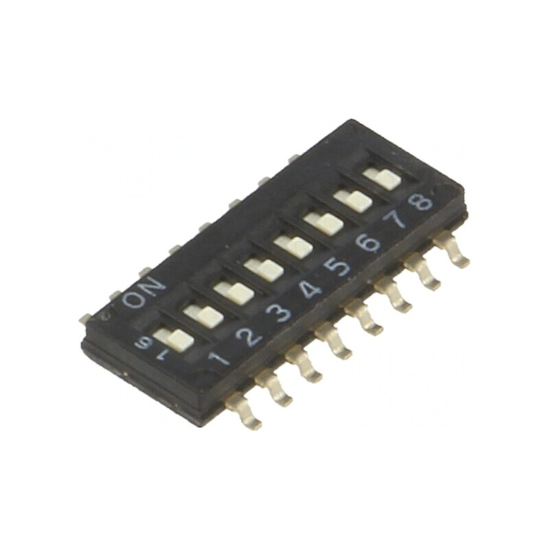 Comutator DIP-SWITCH 8 Secțiuni ON-OFF 24VDC | Electronic-mag.ro | Componente Electronice