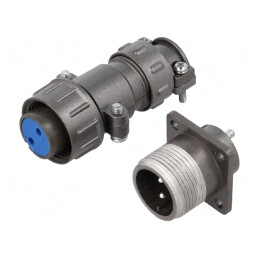 Conector Circular Soclu și Mufă 2 PIN 5A | Electronic-mag.ro | Componente Electronice
